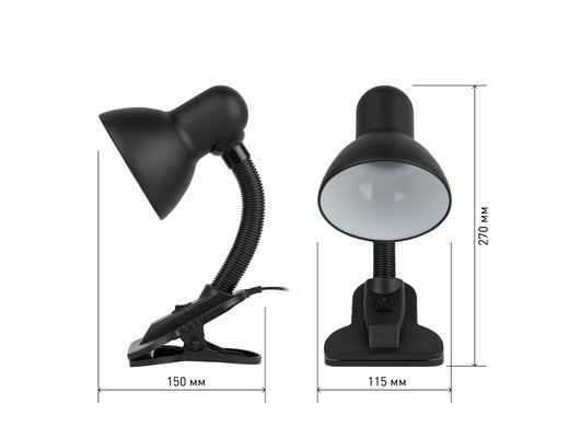 Светильник настольный ЭРА N-102-E27-40W-BK